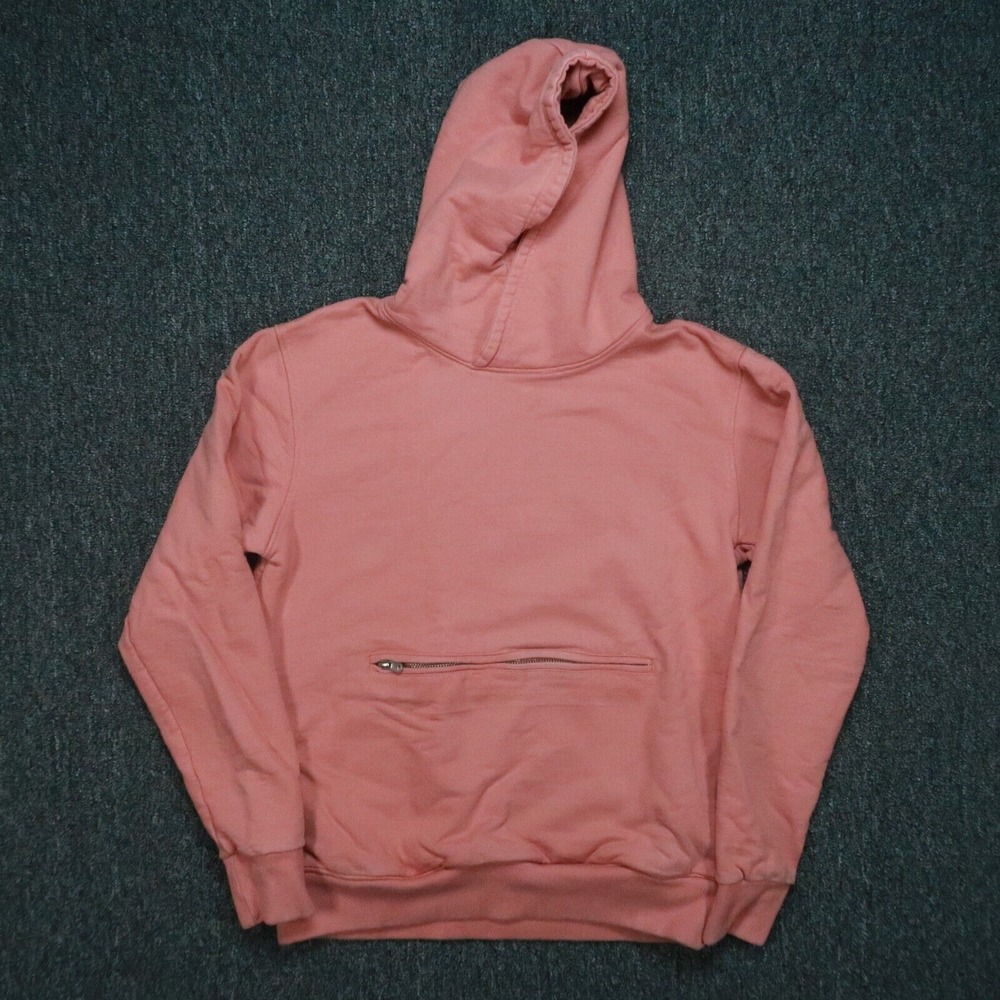 Richie Le Hoodie Mens Small Red Coral‎ Pullover Hooded Sweater Pockets